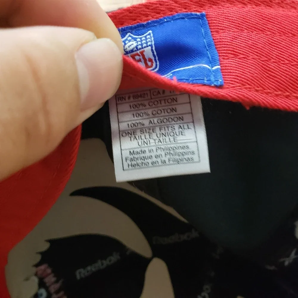 NEW Atlanta Falcons‎ Hat Cap Mens Black Red Strap Back NFL Football Reebok